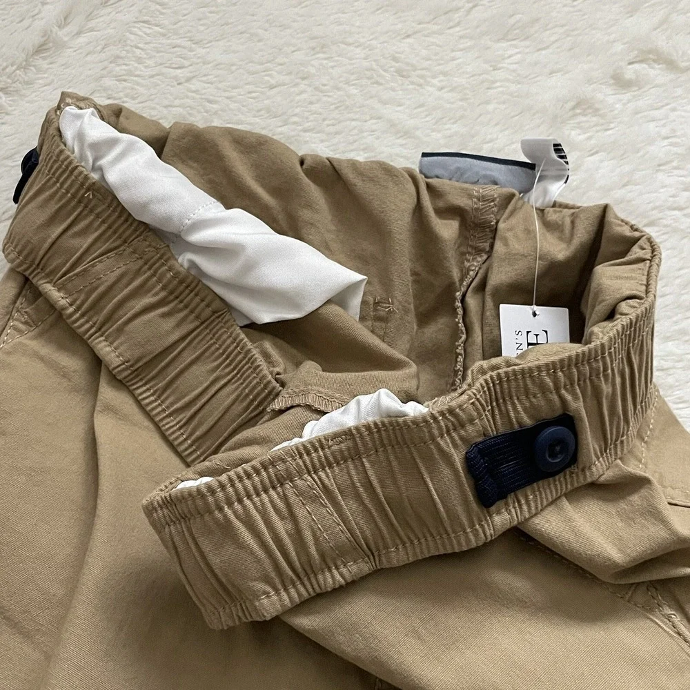 The Childrens Place Jogger Stretch Twill Navy/Tan Utility Casual 12 Set of 2